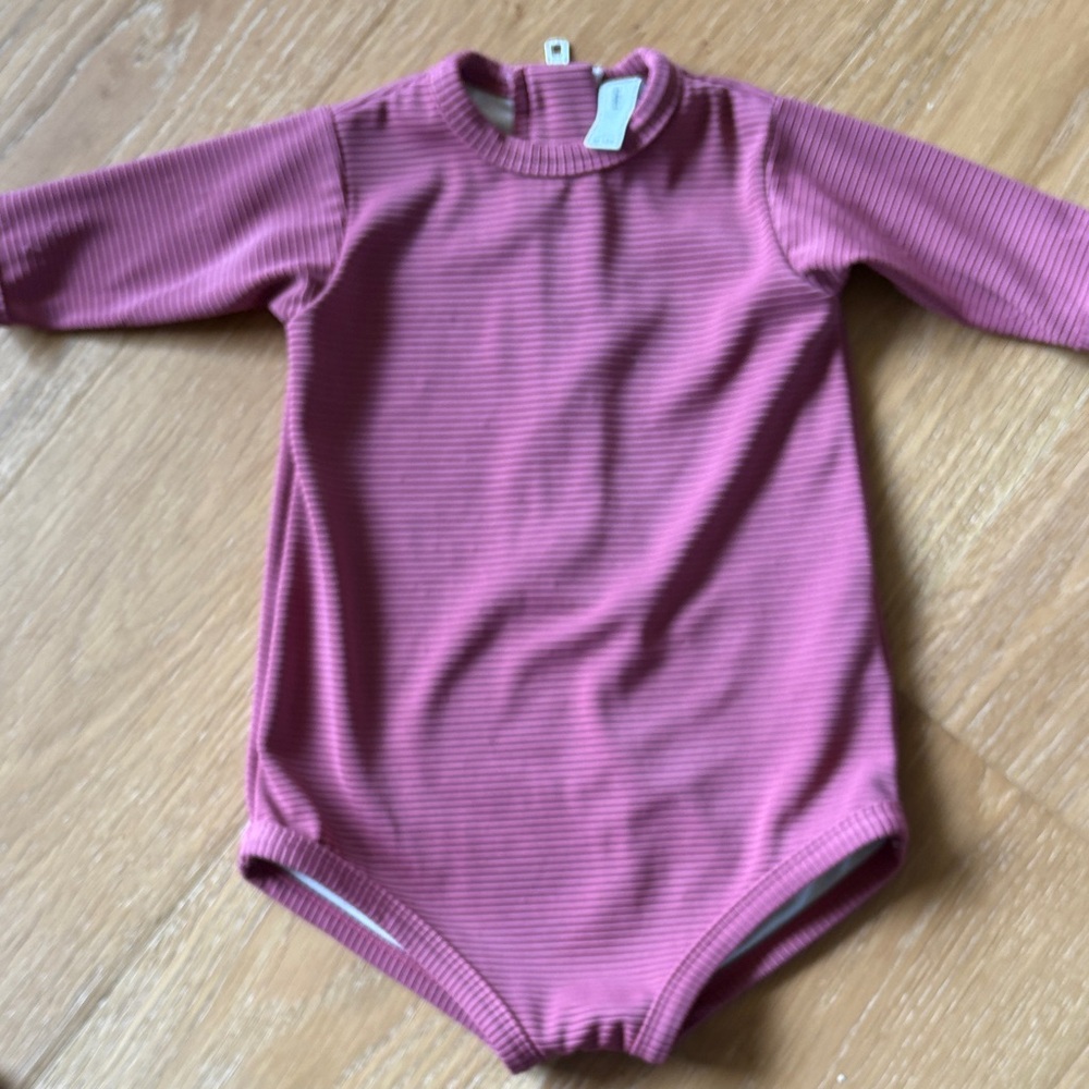 Cubbii  ribbed baby long sleeve swimsuit
